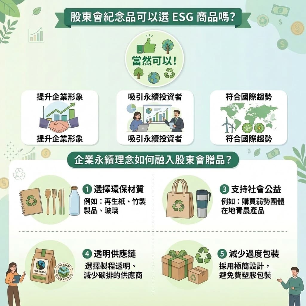 股東會紀念品可以選 ESG 商品嗎？企業永續理念如何融入股東會贈品？