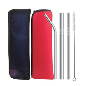 潛水透氣網餐包吸管4件組