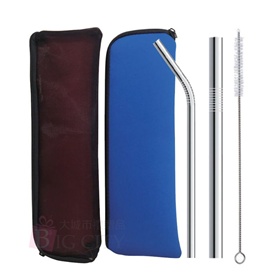 透氣網潛水布包吸管3件組