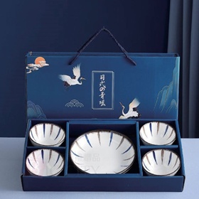 日式陶瓷碗盤六件組