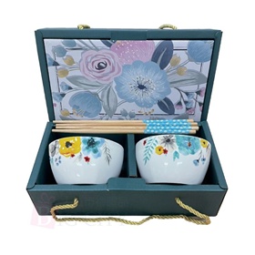 花語陶瓷碗筷禮盒