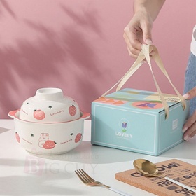 可愛陶瓷泡麵碗