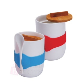 陶瓷咖啡杯附匙