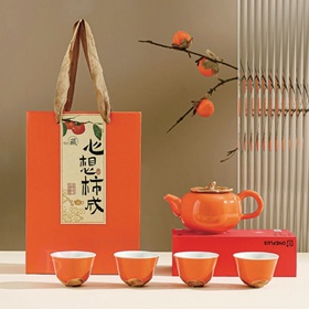 心想柿成茶具一壺四杯組
