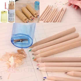六色桶裝木頭筆