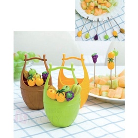 迷你木桶水果叉