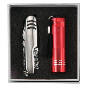 瑞士刀+LED燈禮盒